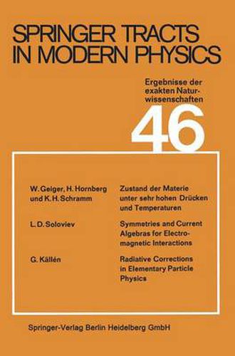 Cover image for Springer Tracts in Modern Physics: Ergebnisse Der Exakten Naturwissenschaften