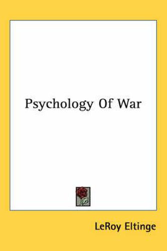 Cover image for Psychology Of War