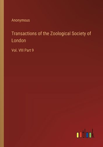 Cover image for Transactions of the Zoological Society of London