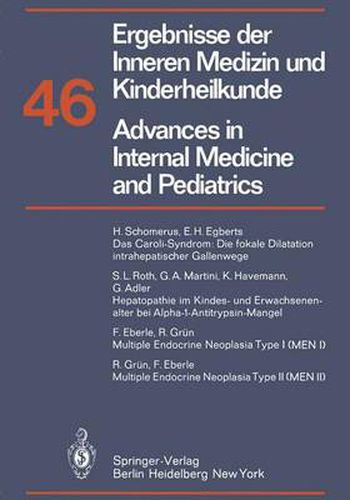 Ergebnisse der Inneren Medizin und Kinderheilkunde / Advances in Internal Medicine and Pediatrics