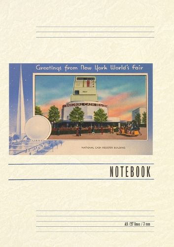 Cover image for Vintage Lined Notebook Greetings from New York World's Fair, National Cash Register Building