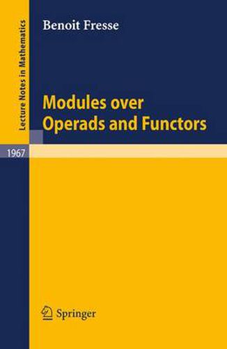 Cover image for Modules over Operads and Functors