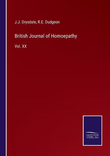 Cover image for British Journal of Homoepathy: Vol. XX