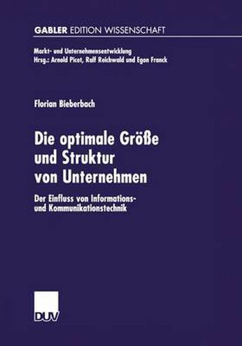 Cover image for Die Optimale Grosse und Struktur von Unternehmen