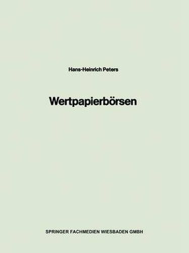 Cover image for Wertpapierboersen