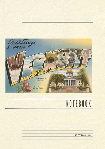 Cover image for Vintage Lined Notebook Greetings from Vermont