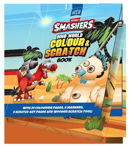 Cover image for Smashers Dino World Colour and Scratch Book