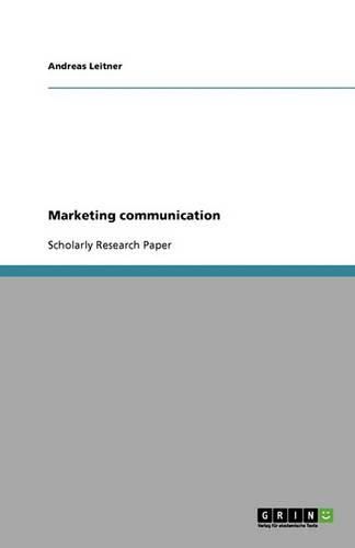 Cover image for Marketing communication