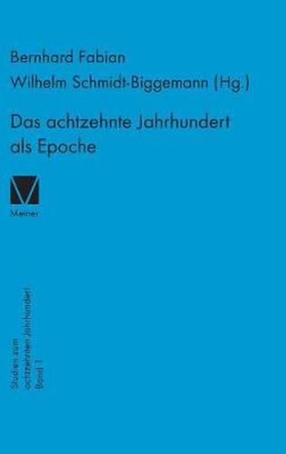 Cover image for Das achtzehnte Jahrhundert als Epoche