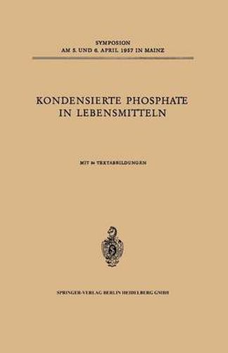 Cover image for Kondensierte Phosphate in Lebensmitteln