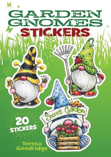 Cover image for Garden Gnomes Stickers: 20 Stickers