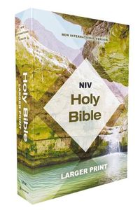 Cover image for NIV, Holy Bible, Larger Print, Economy Edition, Paperback, Teal/Tan, Comfort Print