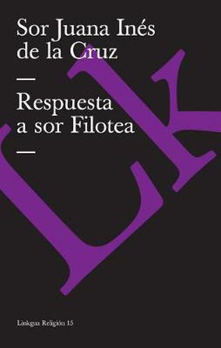 Cover image for Respuesta a sor Filotea