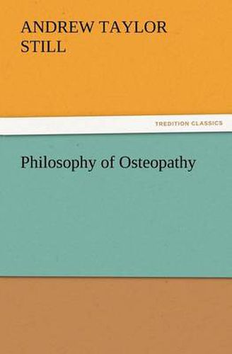 Cover image for Philosophy of Osteopathy