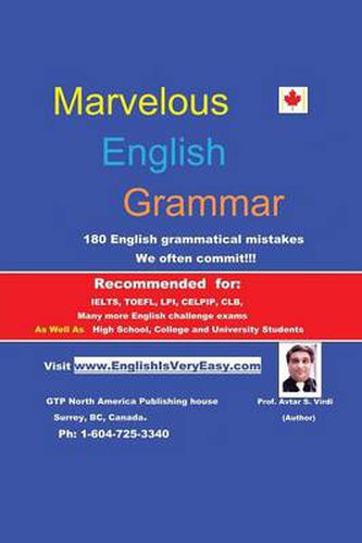 Cover image for Marvelous English Grammar: 180 English Grammatical Mistakes