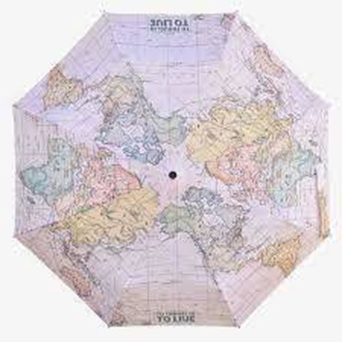 Map Umbrella - To Travel Is To Live