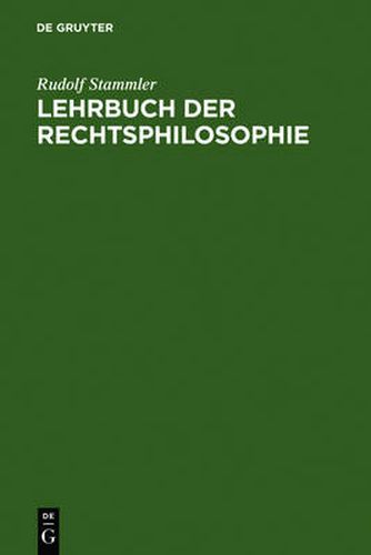 Cover image for Lehrbuch der Rechtsphilosophie