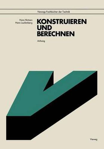 Cover image for Anhang Zu Konstruieren Und Berechnen