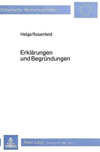 Cover image for Erklaerungen Und Begruendungen: Saetze Mit Kausalem Aus Und VOR - Eine Korpusanalyse