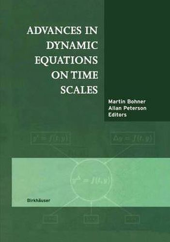 Cover image for Advances in Dynamic Equations on Time Scales