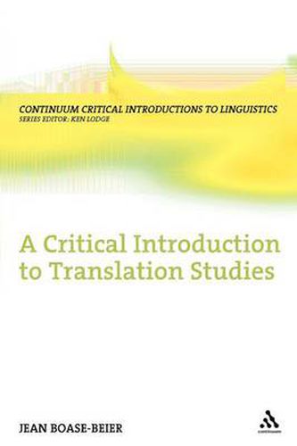 Cover image for A Critical Introduction to Translation Studies