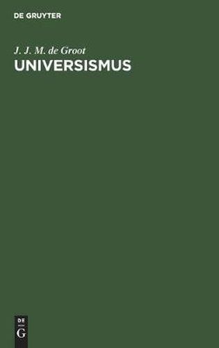 Cover image for Universismus