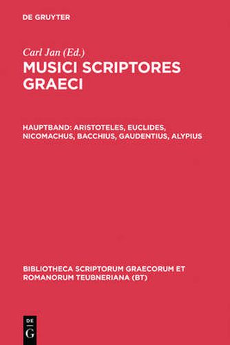 Cover image for Musici Scriptores Graeci CB