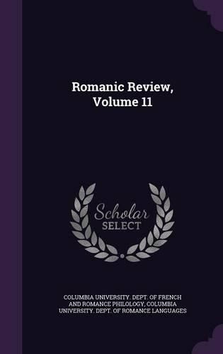 Cover image for Romanic Review, Volume 11