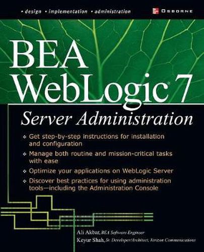Cover image for BEA WebLogic Server Administration