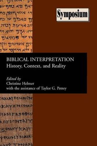 Cover image for Biblical Interpretation: History, Context, and Reality