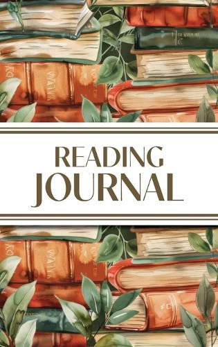 Reading Journal (Watercolour Stacked Books with Leaves)