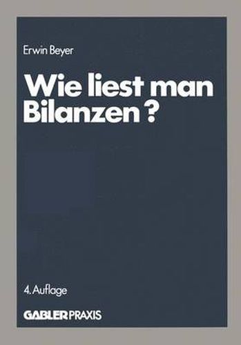 Cover image for Wie Liest Man Bilanzen?