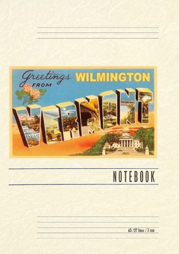 Cover image for Vintage Lined Notebook Greetings from Wilmington, Vermont
