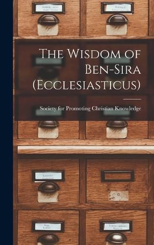 Cover image for The Wisdom of Ben-Sira (Ecclesiasticus)