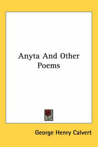 Cover image for Anyta and Other Poems
