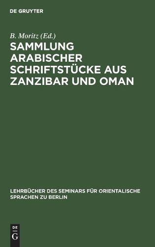 Cover image for Sammlung Arabischer Schriftstucke Aus Zanzibar Und Oman