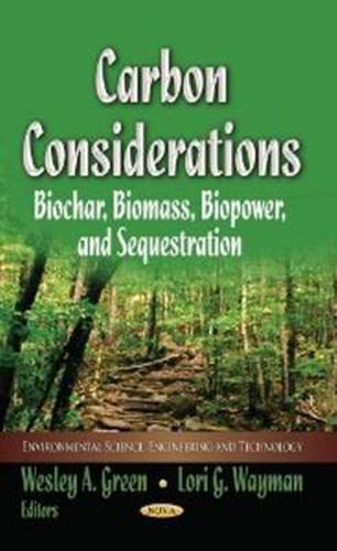 Cover image for Carbon Considerations: Biochar, Biomass, Biopower & Sequestration