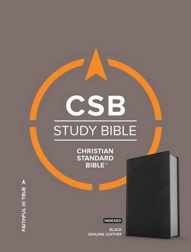 CSB Study Bible, Brown Genuine Leather, Indexed