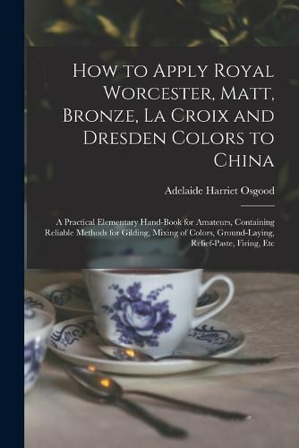 How to Apply Royal Worcester, Matt, Bronze, La Croix and Dresden Colors to China