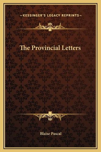 Cover image for The Provincial Letters