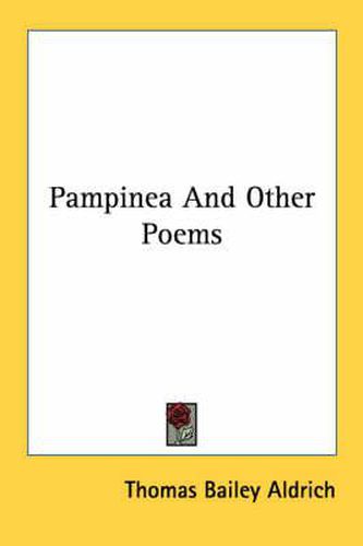 Cover image for Pampinea and Other Poems