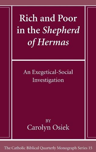 Cover image for Rich and Poor in the Shepherd of Hermas