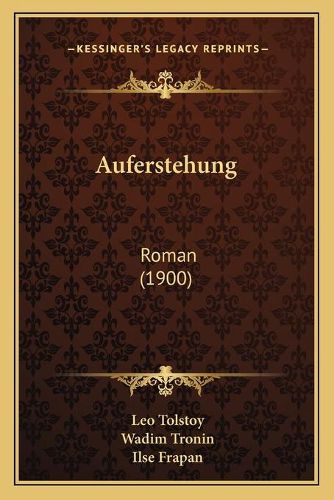 Cover image for Auferstehung: Roman (1900)