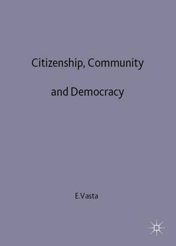 Cover image for Citizenship, Community and Democracy