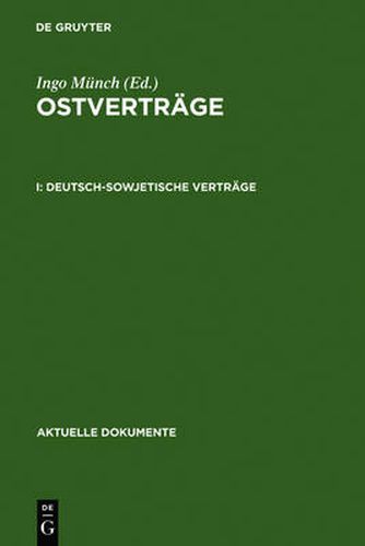 Cover image for Deutsch-Sowjetische Vertrage