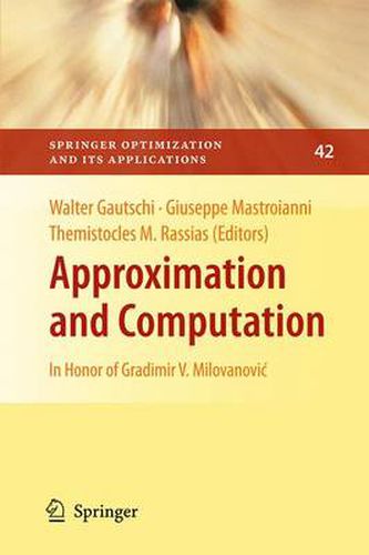 Cover image for Approximation and Computation: In Honor of Gradimir V. Milovanovic