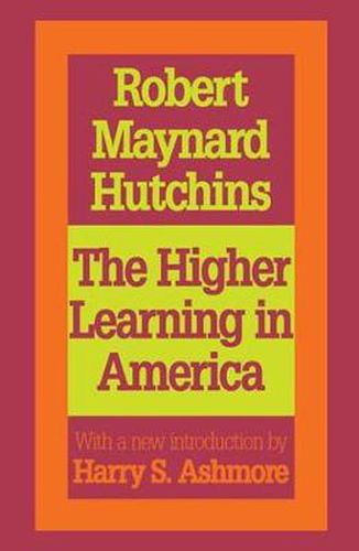 Cover image for The Higher Learning in America