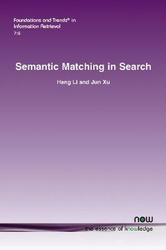 Cover image for Semantic Matching in Search