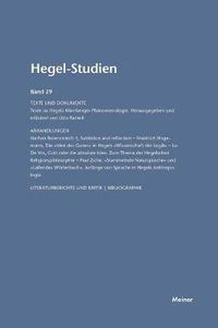 Cover image for Hegel-Studien / Hegel-Studien, Band 29