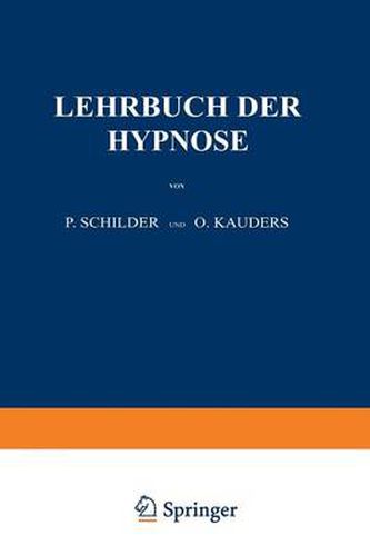 Cover image for Lehrbuch Der Hypnose